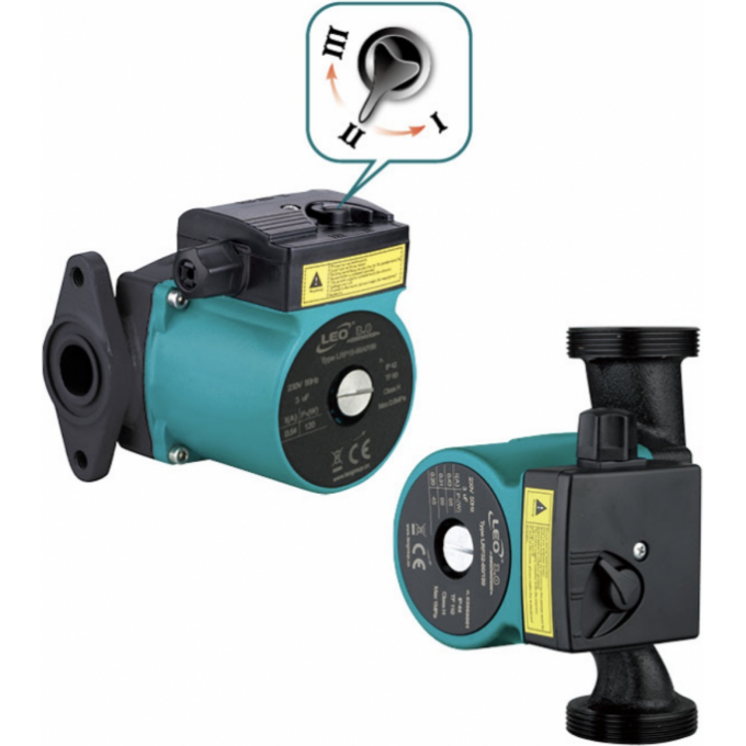 Насос циркуляционный LEO LRP 15-40B/130 с гайками (бронз.корп) L17094